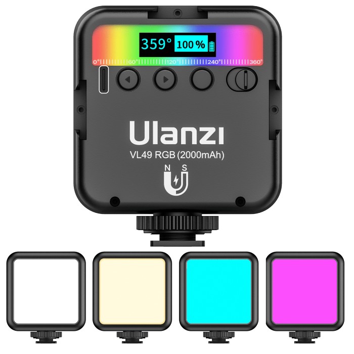Mini lampe LED Ulanzi VL49 - Schwarz